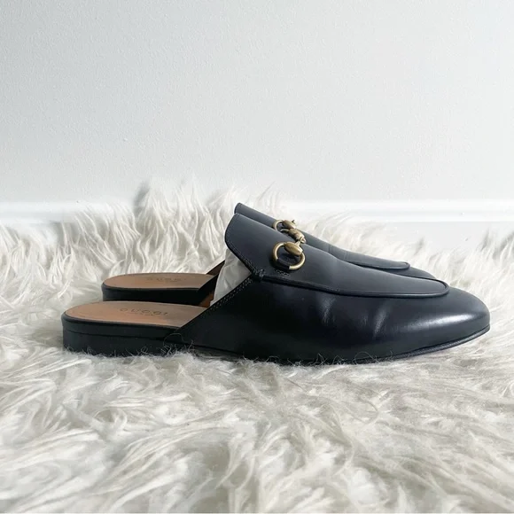 Gucci Princetown Horsebit Leather Slipper Mule Black Size 39 - Picture 9 of 11
